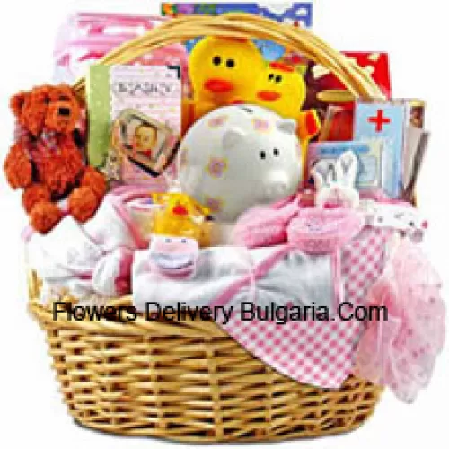 A Kit Having Both The Clothes And Essential Products Like Toiletries etc. This Is A Perfect Gift For A Newly Born Girl
