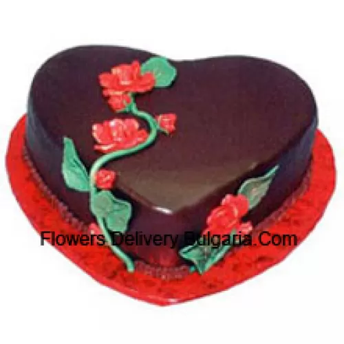 1 Kg (2.2 Lbs) Gâteau en Forme de Cœur à la Truffe de Chocolat
